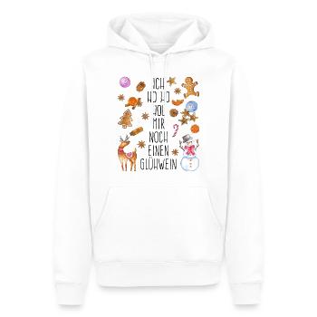 Ich ho ho hol mir noch einen Glühwein - Männer Premium Bio Hoodie - Weiß - Vorne - Nico (187cm)