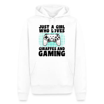 Gamer & Giraffen: Videospiele & High Barch - Männer Premium Bio Hoodie - Weiß - Vorne - Nico (187cm)