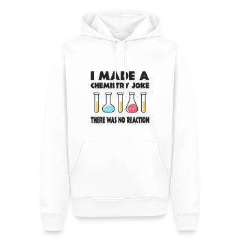 Blague de chimie, il n’y a pas eu de réaction - Sweat à capuche Premium bio Homme - blanc - Devant - Nico (187cm)