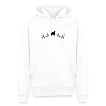 Herzschlag Schaf Silhouette - Männer Premium Bio Hoodie - Weiß - Vorne - Nico (187cm)