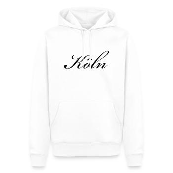 Köln T-Shirt - Männer Premium Bio Hoodie - Weiß - Vorne - Nico (187cm)