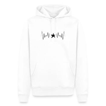 Herzschlag Seestern Silhouette - Männer Premium Bio Hoodie - Weiß - Vorne - Nico (187cm)