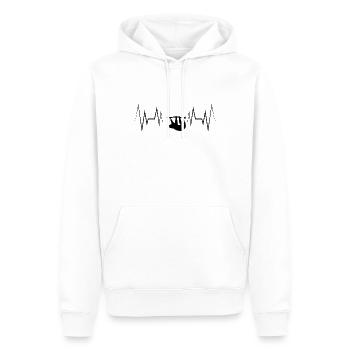 Heartbeat Sloth Silhouette - Sweat à capuche Premium bio Homme - blanc - Devant - Nico (187cm)