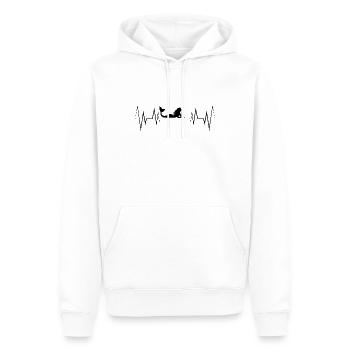 Herzschlag Meerjungfrau Silhouette - Männer Premium Bio Hoodie - Weiß - Vorne - Nico (187cm)
