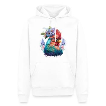 Drôle de Coq - Sweat à capuche Premium bio Homme - blanc - Devant - Nico (187cm)