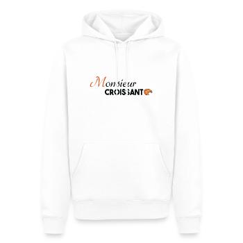 Monsieur Croissant - Sweat à capuche Premium bio Homme - blanc - Devant - Nico (187cm)