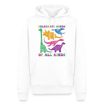 Celebrate Minds Of All Kinds - Autism Awareness - Sweat à capuche Premium bio Homme - blanc - Devant - Nico (187cm)
