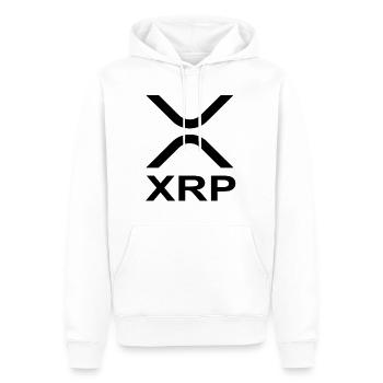 XRP logo crypto bitcoin ripple saying gift - Men’s Premium Organic Hoodie - white - Front - Nico (187cm)