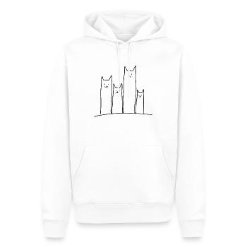 Drôle de chat Maine Coon Perse cadeau de la maison - Sweat à capuche Premium bio Homme - blanc - Devant - Nico (187cm)
