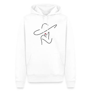 Abstrait Elégant Dame Gracieuse Beauté Femme Chic - Sweat à capuche Premium bio Homme - blanc - Devant - Nico (187cm)
