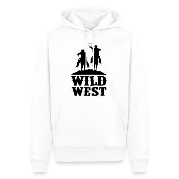 Wild West - Sweat à capuche Premium bio Homme - blanc - Devant - Nico (187cm)