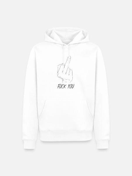 Wanker majeur vous baise - Sweat à capuche Premium bio Homme - blanc