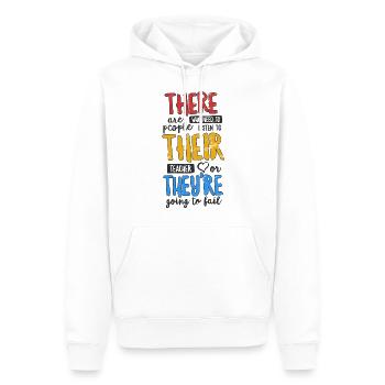 Là, ils sont T-shirt Cadeau drôle de professeur - Sweat à capuche Premium bio Homme - blanc - Devant - Nico (187cm)