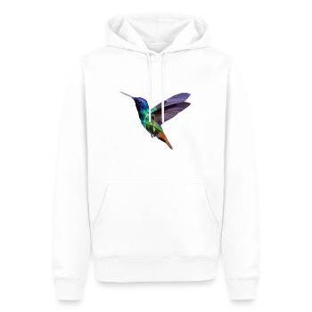 Oiseau polygone - Sweat à capuche Premium bio Homme - blanc - Devant - Nico (187cm)