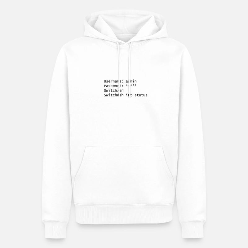 switch network administrator Admin Engineer - Men’s Premium Organic Hoodie - white