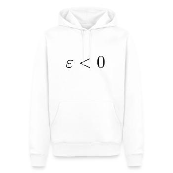 Epsilon - Männer Premium Bio Hoodie - Weiß - Vorne - Nico (187cm)