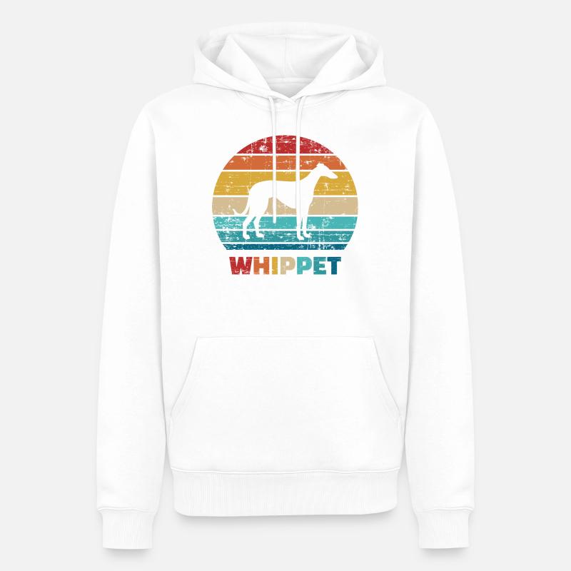 Whippet - Männer Premium Bio Hoodie - Weiß