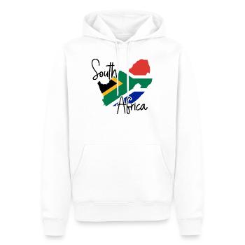 Afrique du Sud - Sweat à capuche Premium bio Homme - blanc - Devant - Nico (187cm)