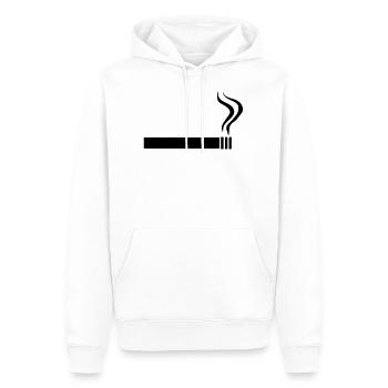 Zigarette - Männer Premium Bio Hoodie - Weiß - Vorne - Nico (187cm)