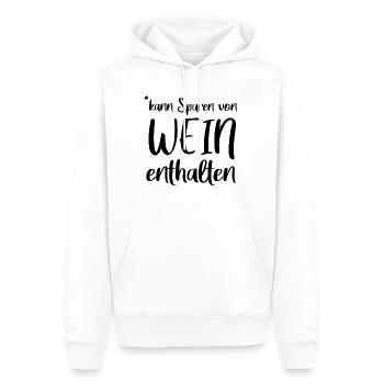 kann Spuren von Wein enthalten - Männer Premium Bio Hoodie - Weiß - Vorne - Nico (187cm)