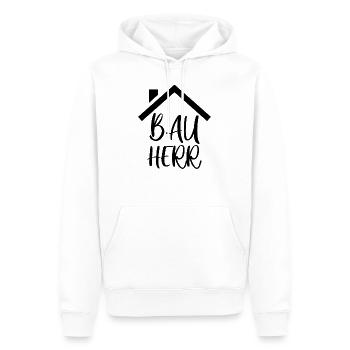 Bauherr - Männer Premium Bio Hoodie - Weiß - Vorne - Nico (187cm)