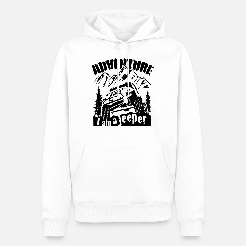 I am A Jeeper - Sweat à capuche Premium bio Homme - blanc
