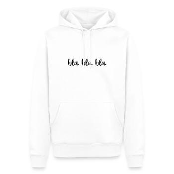 bla. bla. bla. - Männer Premium Bio Hoodie - Weiß - Vorne - Nico (187cm)