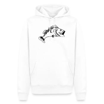 Barsch - Männer Premium Bio Hoodie - Weiß - Vorne - Nico (187cm)