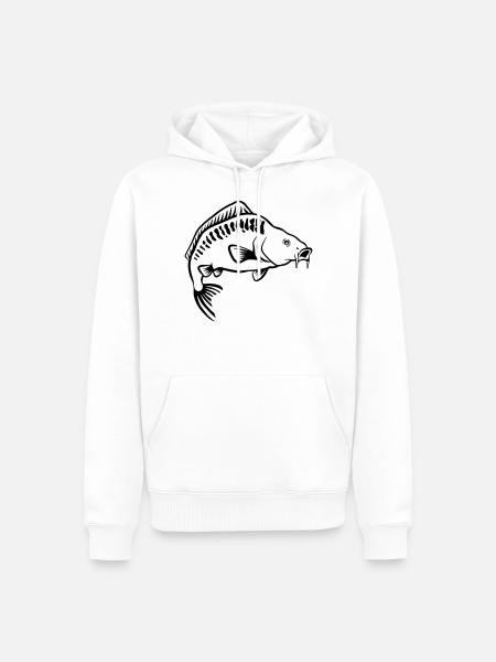 carp - Men’s Premium Organic Hoodie - white
