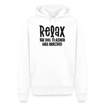 Service Dog Trainer Shirt Relax The Dog Trainer - Männer Premium Bio Hoodie - Weiß - Vorne - Nico (187cm)