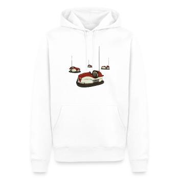 Autoscooter, Kirmes, Fahrgeschäft, Volksfest - Männer Premium Bio Hoodie - Weiß - Vorne - Nico (187cm)