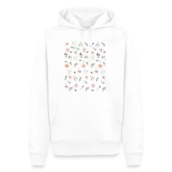 Fleurs belle fleur parterre cadeau rose - Sweat à capuche Premium bio Homme - blanc - Devant - Nico (187cm)