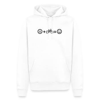 Radfahren Glück Radfahren Fahrrad Radfahrer - Männer Premium Bio Hoodie - Weiß - Vorne - Nico (187cm)
