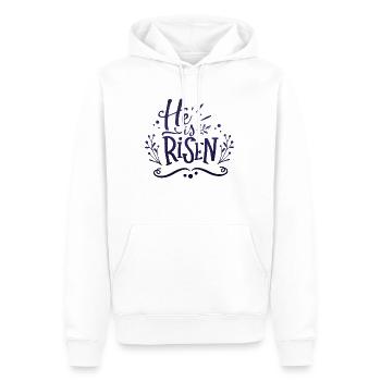 Jésus Christ Résurrection Dieu Christian - Sweat à capuche Premium bio Homme - blanc - Devant - Nico (187cm)