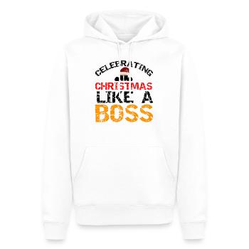 Weihnachten Weihnachten Weihnachten Weihnachten Weihnachten - Männer Premium Bio Hoodie - Weiß - Vorne - Nico (187cm)