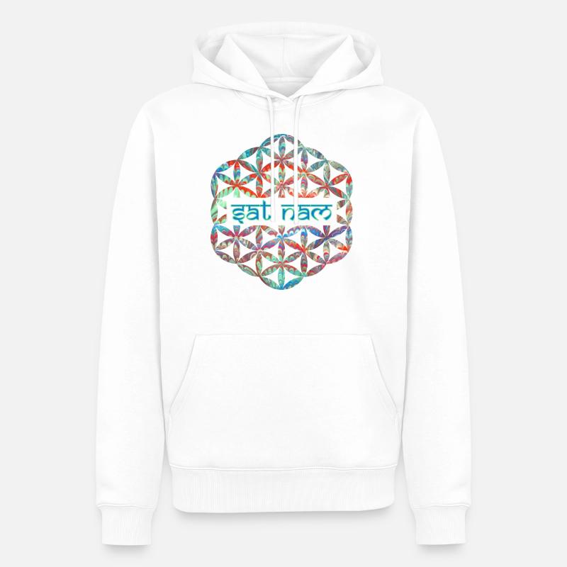 mantra dat nam e 72 - Männer Premium Bio Hoodie - Weiß