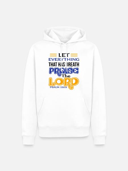 Verset de la Bible, Verset de la Bible, Verset de la Bible - Sweat à capuche Premium bio Homme - blanc