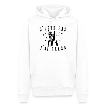 J peux pas j ai Salsa passion idée cadeau tshirt - Sweat à capuche Premium bio Homme - blanc - Devant - Nico (187cm)