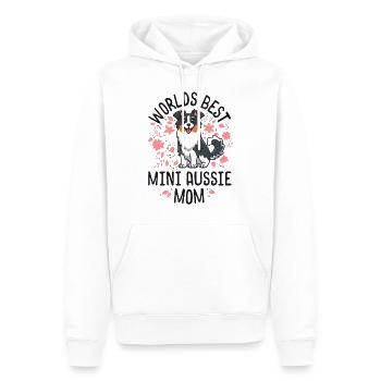 Australian Shepherd Gifts World's Best Aussie Mom - Men’s Premium Organic Hoodie - white - Front - Nico (187cm)