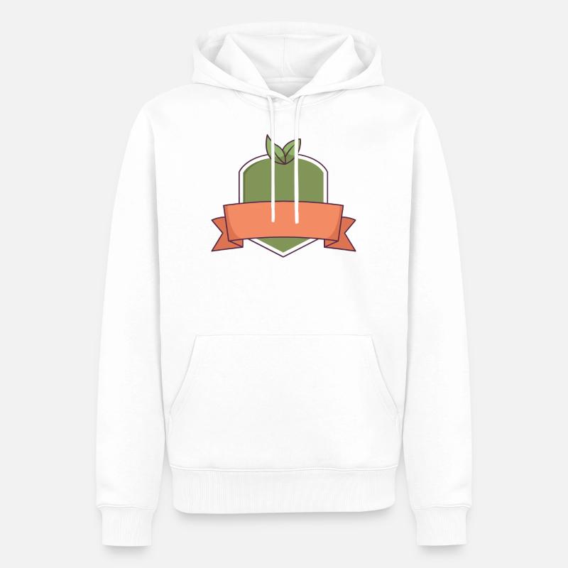 Bio-Logo - Männer Premium Bio Hoodie - Weiß