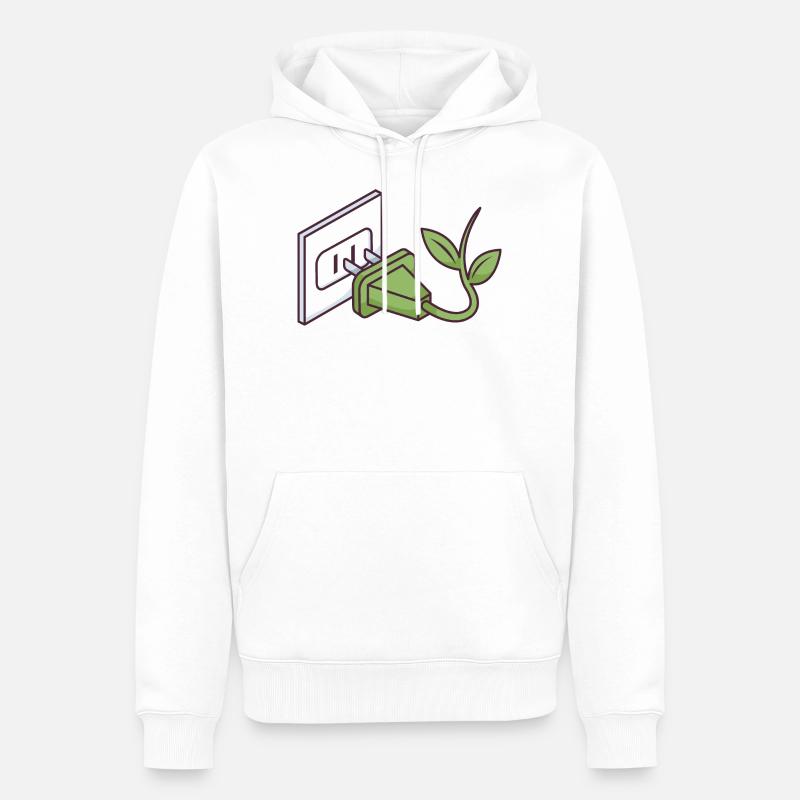 Transformation - Sweat à capuche Premium bio Homme - blanc