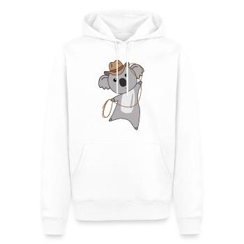 Cowboy Koala Koalas Koalas Western Australie - Sweat à capuche Premium bio Homme - blanc - Devant - Nico (187cm)