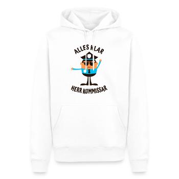 Humor Fun Kommissar lustiger Polizist - Männer Premium Bio Hoodie - Weiß - Vorne - Nico (187cm)