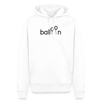 balloon ballon d’image du mot symbole - Sweat à capuche Premium bio Homme - blanc - Devant - Nico (187cm)