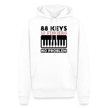 No problem Piano Pianist Geschenk - Männer Premium Bio Hoodie - Weiß - Vorne - Nico (187cm)