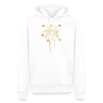 Dessins de feux d’artifice - Sweat à capuche Premium bio Homme - blanc - Devant - Nico (187cm)