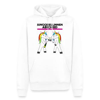 Einhorn Junggesellinnenabschied gruppe - Männer Premium Bio Hoodie - Weiß - Vorne - Nico (187cm)
