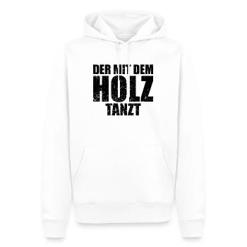 Holz tanzt Geschenk Zimmerer Handwerker Werkzeug - Männer Premium Bio Hoodie - Weiß - Vorne - Nico (187cm)