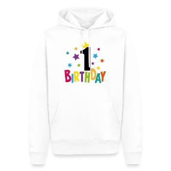 1 anniversaire cadeau 1 année maternelle enfants - Sweat à capuche Premium bio Homme - blanc - Devant - Nico (187cm)