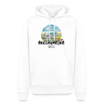 Bayern Tourismus Schloss Neuschwanstein Kultur - Männer Premium Bio Hoodie - Weiß - Vorne - Nico (187cm)